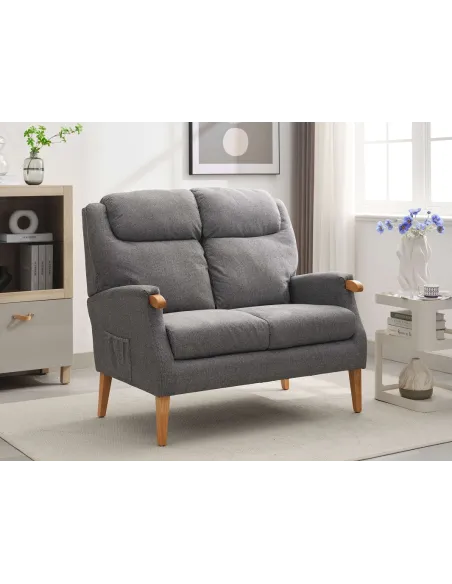 Lisbon 2 Seater Sofa - Grey | Murphy Furniture