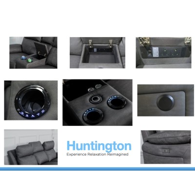 Huntington 3+2 Sofa Set - Dark Grey | Murphy Furniture