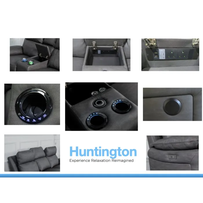 Huntington 3+2 Sofa Set - Dark Grey | Murphy Furniture
