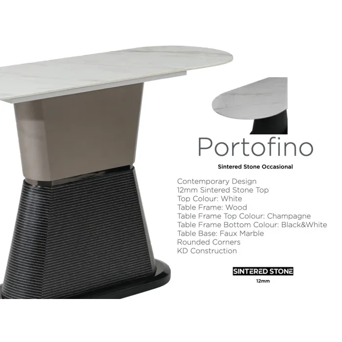 Portofino Console Table - Sintered Stone | Murphy Furniture