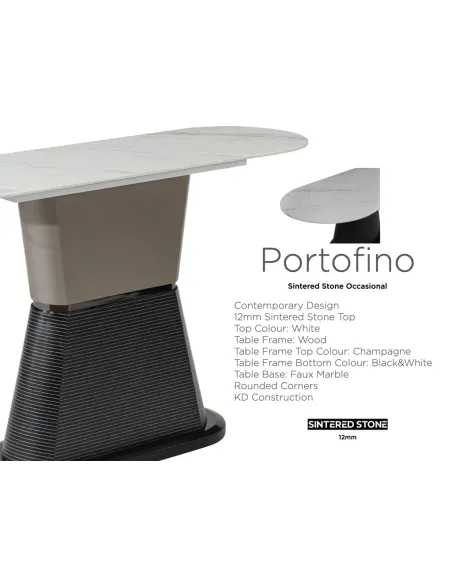 Portofino Console Table - Sintered Stone | Murphy Furniture