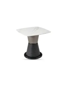 Portofino End Table - Sintered Stone/Whi | Murphy Furniture