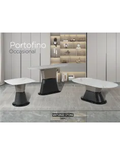 Portofino End Table - Sintered Stone/Whi | Murphy Furniture 2