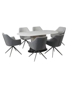 Portofino Dining Set - Sintered Stone/Wh | Murphy Furniture 2