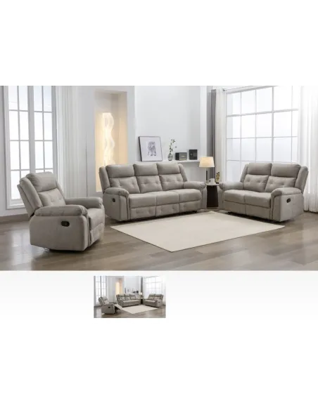 Berkeley 3 Seater Recliner Sofa - Light | Murphy Furniture