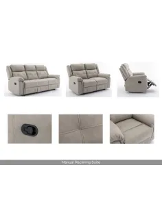 Berkeley 3 Seater Recliner Sofa - Light | Murphy Furniture 2