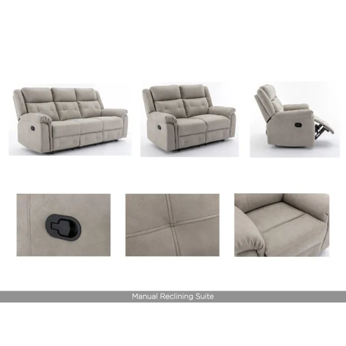 Berkeley 3 Seater Recliner Sofa - Light | Murphy Furniture