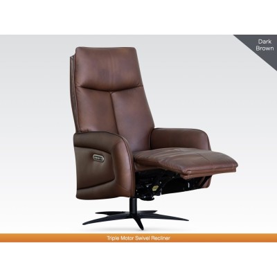 Prestige Swivel Armchair - Dark Brown | Murphy Furniture