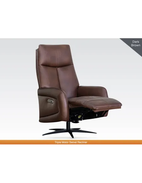 Prestige Swivel Armchair - Dark Brown | Murphy Furniture