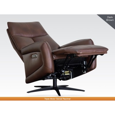 Prestige Swivel Armchair - Dark Brown | Murphy Furniture