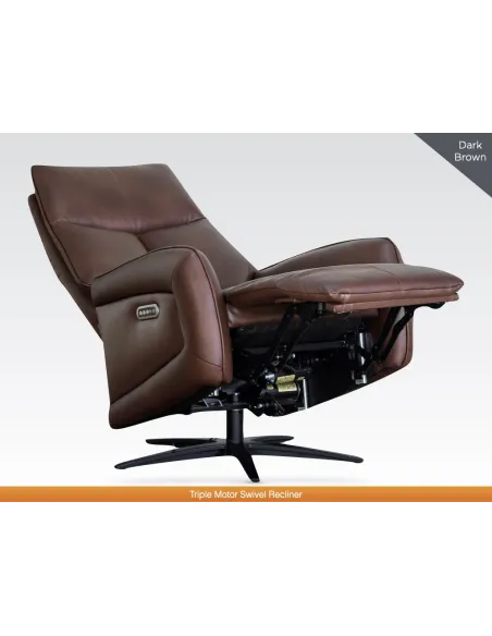 Prestige Swivel Armchair - Dark Brown | Murphy Furniture