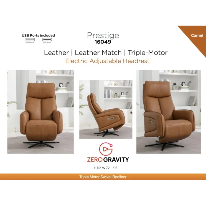 Prestige Swivel Armchair - Camel | Murphy Furniture
