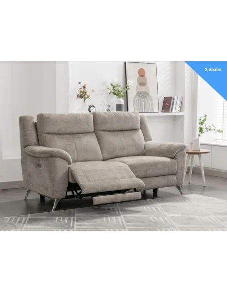 Monroe Electric Recliner 3 Seater Sofa - | Murphy Furniture