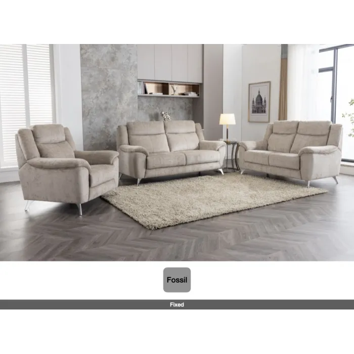 Monroe Fixed 3 Seater Sofa - Fossil | Murphy Furniture