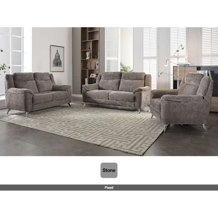 Monroe Fixed 2 Seater Sofa - Stone | Murphy Furniture