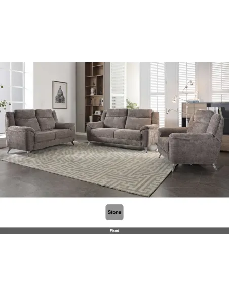Monroe Fixed 2 Seater Sofa - Stone | Murphy Furniture