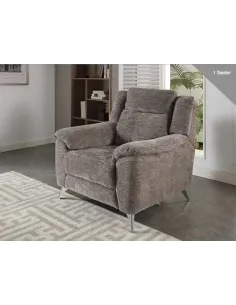 Monroe Fixed Armchair - Stone | Murphy Furniture