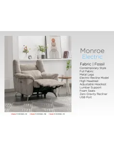 Monroe Electric Recliner Armchair - Foss | Murphy Furniture 2