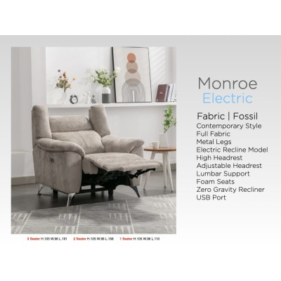 Monroe Electric Recliner 3+1+1 Sofa Set | Murphy Furniture