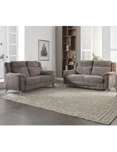 Monroe Fixed 3+2 Sofa Set - Stone | Murphy Furniture