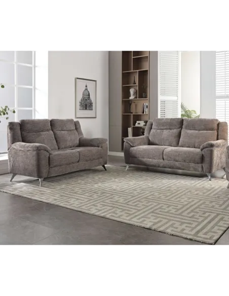 Monroe Fixed 3+2 Sofa Set - Stone | Murphy Furniture