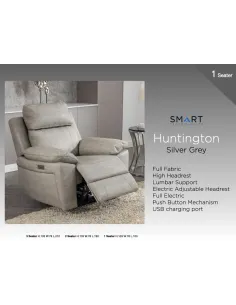 Huntington Electric Recliner Armchair - | Murphy Furniture 2