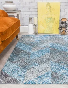 Ardenne Chevy Blue Rug - Various Sizes | Murphy Furniture 2