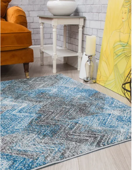 Ardenne Chevy Blue Rug - Various Sizes | Murphy Furniture
