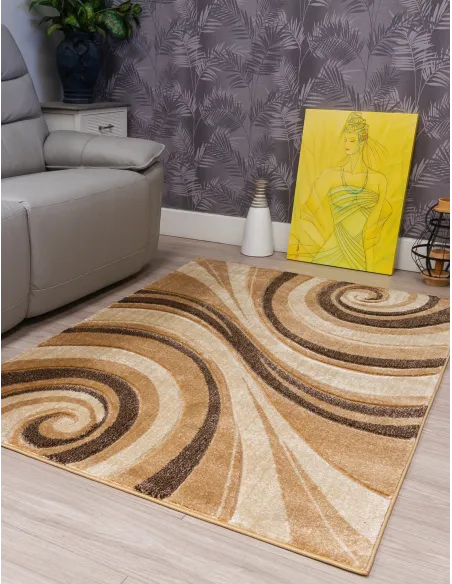 Samba Spirals Beige Rug - Various Sizes | Murphy Furniture