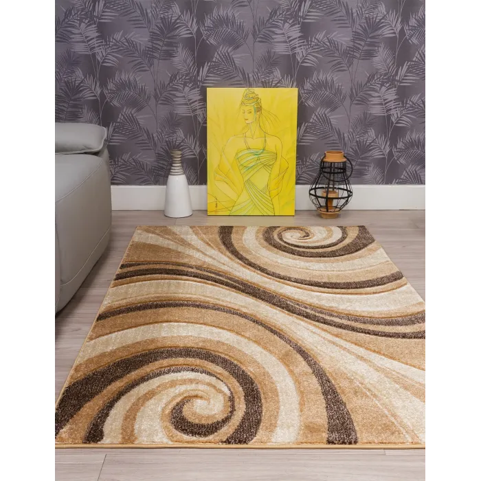 Samba Spirals Beige Rug - Various Sizes | Murphy Furniture