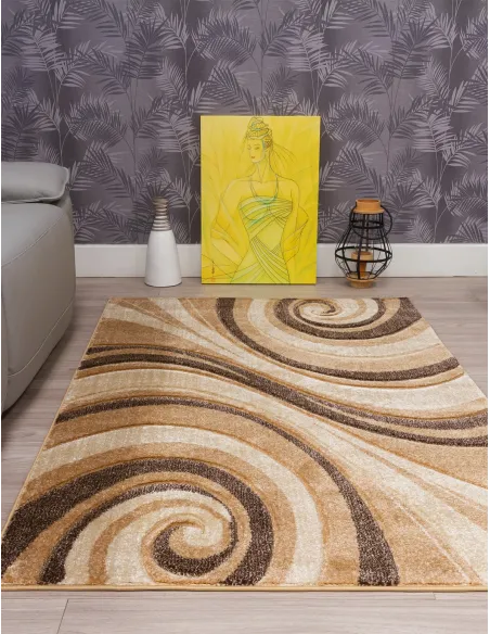 Samba Spirals Beige Rug - Various Sizes | Murphy Furniture