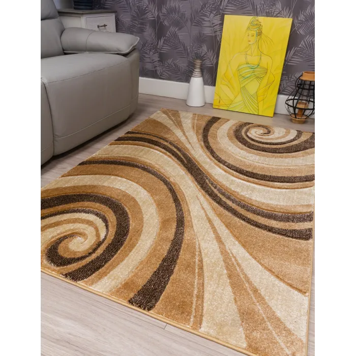 Samba Spirals Beige Rug - Various Sizes | Murphy Furniture