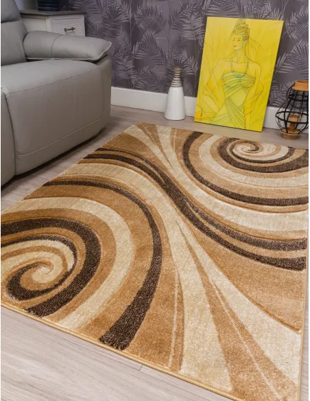 Samba Spirals Beige Rug - Various Sizes | Murphy Furniture
