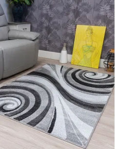 Samba Spirals Grey Rug - Various Sizes | Murphy Furniture