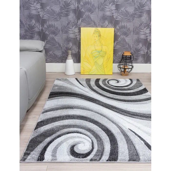 Samba Spirals Grey Rug - Various Sizes | Murphy Furniture