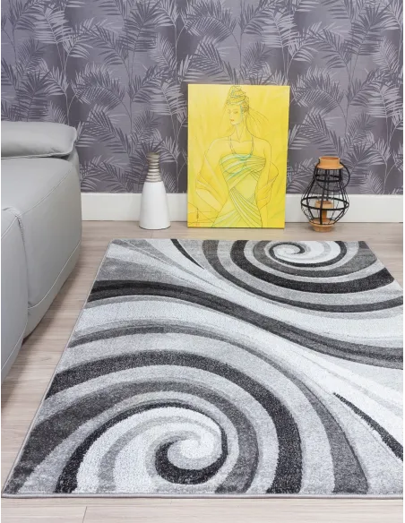 Samba Spirals Grey Rug - Various Sizes | Murphy Furniture