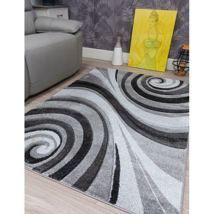 Samba Spirals Grey Rug - Various Sizes | Murphy Furniture