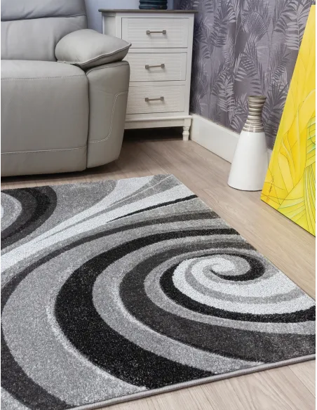 Samba Spirals Grey Rug - Various Sizes | Murphy Furniture