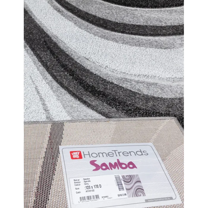 Samba Spirals Grey Rug - Various Sizes | Murphy Furniture
