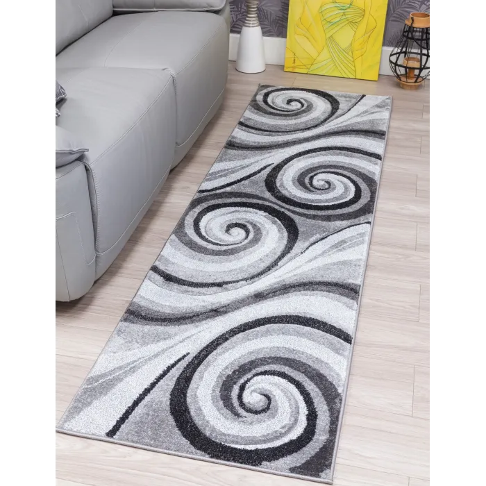 Samba Spirals Grey Rug - Various Sizes | Murphy Furniture