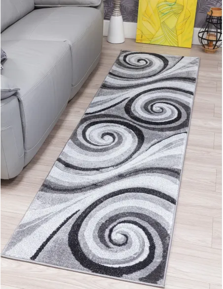 Samba Spirals Grey Rug - Various Sizes | Murphy Furniture