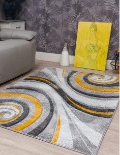 Samba Spirals Ochre Rug - Various Sizes | Murphy Furniture