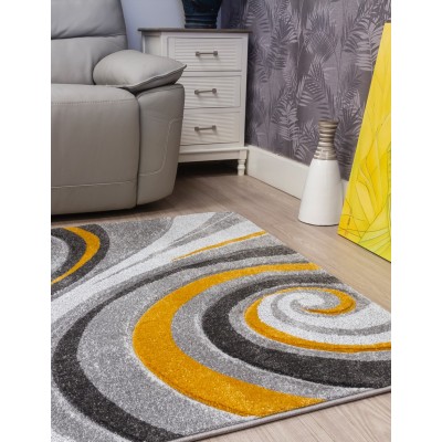 Samba Spirals Ochre Rug - Various Sizes | Murphy Furniture