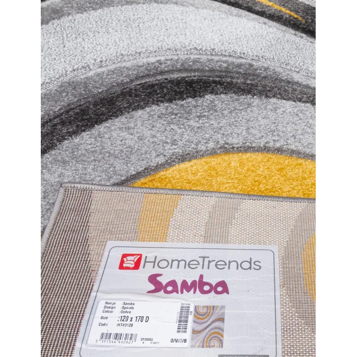 Samba Spirals Ochre Rug - Various Sizes | Murphy Furniture