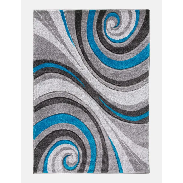 Samba Spirals Teal Rugs - Various Sizes | Murphy Furniture