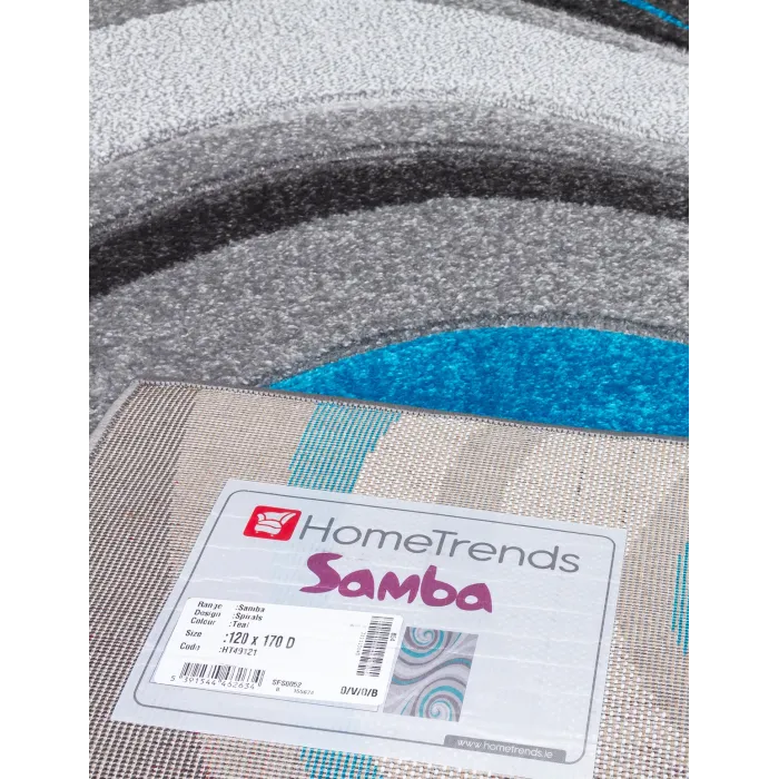 Samba Spirals Teal Rugs - Various Sizes | Murphy Furniture