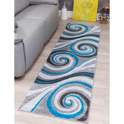 Samba Spirals Teal Rugs - Various Sizes | Murphy Furniture
