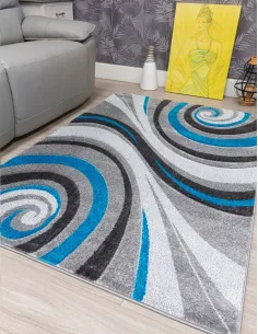 Samba Spirals Teal Rugs - Various Sizes | Murphy Furniture