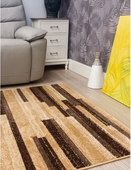 Samba Levels Beige Rug - Various Sizes | Murphy Furniture