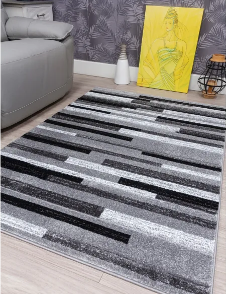 Samba Levels Grey Rug - Various Sizes | Murphy Furniture